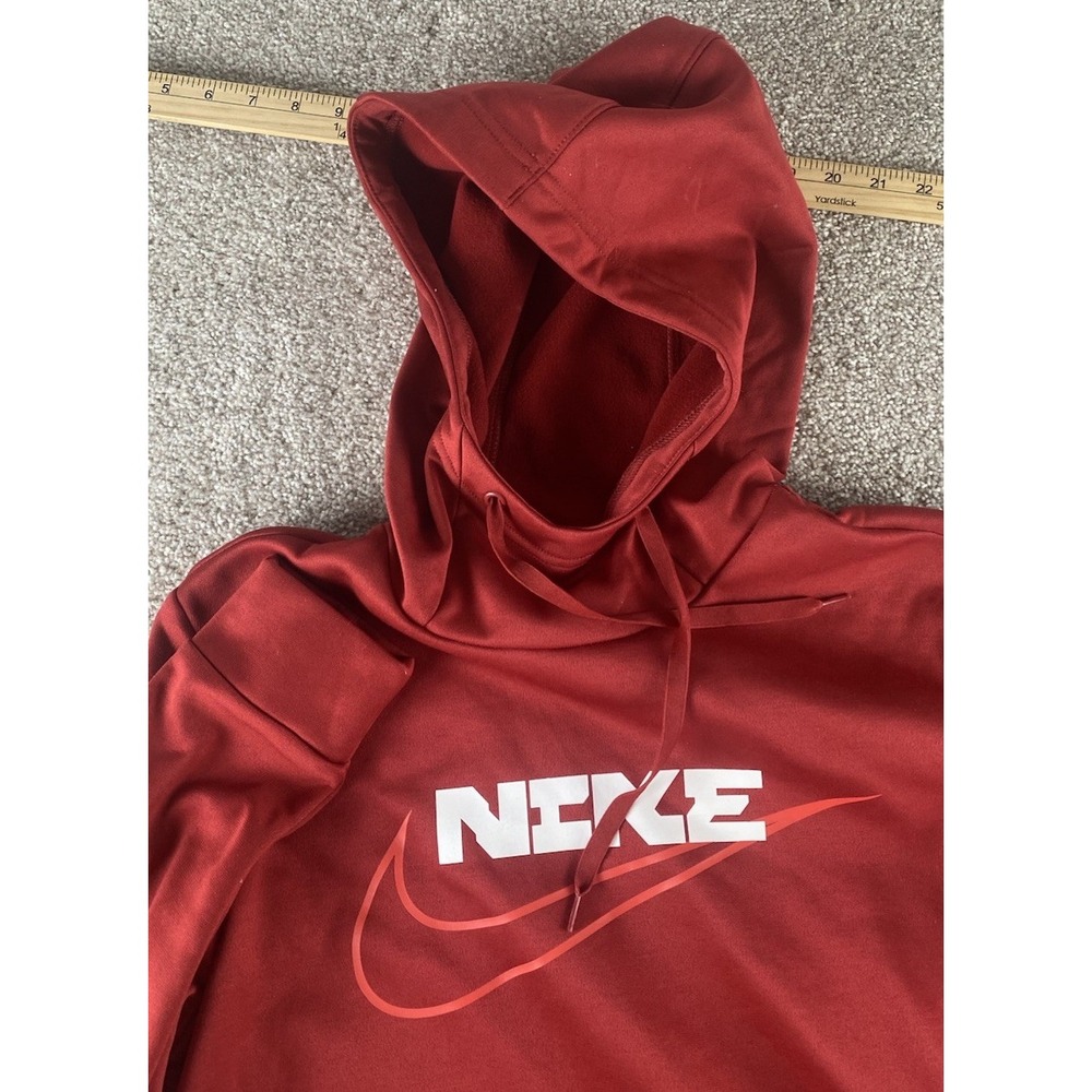 Nike Men's Therma-FIT Red Pullover Fleece Hoodie Jacket (DD1766-690) Men S Warm